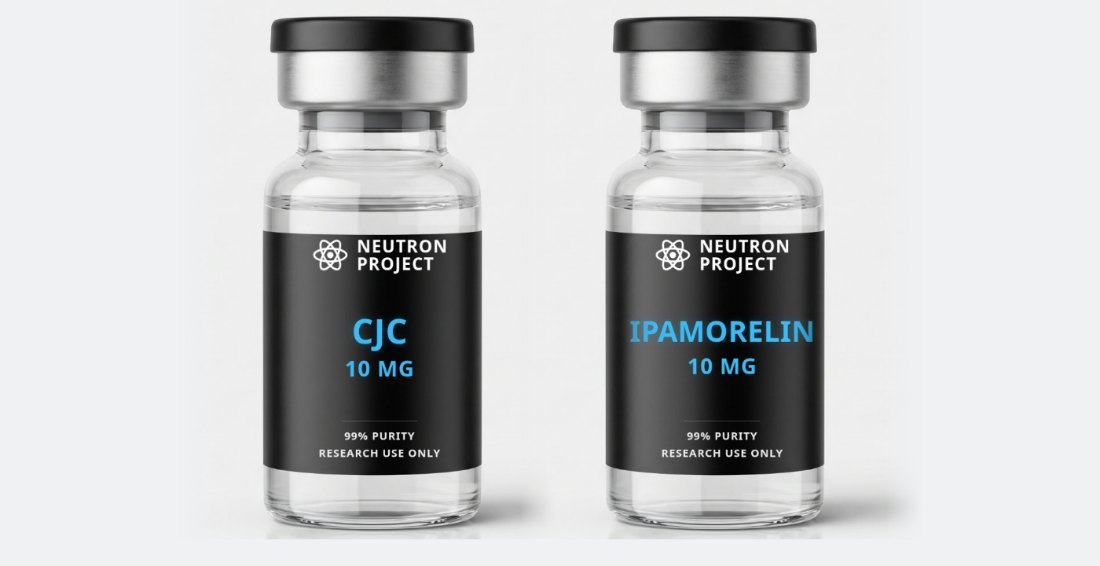 باقة ستاك زيادة هرمون النمو: فيالات CJC و IPAMORELIN من Neutron Project